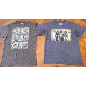 Star Wars Lot of 2 T shirts Sz M Expressions of Wookie Evil Line Up Darth Vader